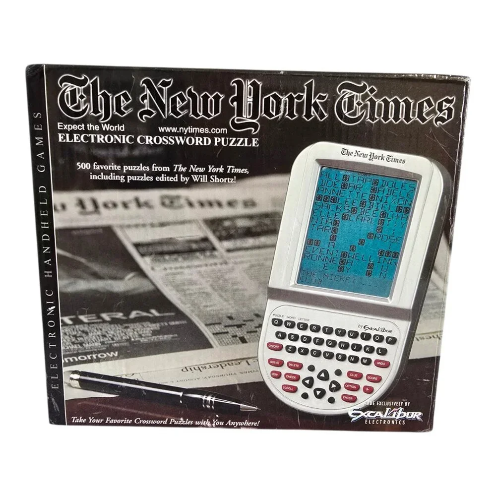 THE NEW YORK TIMES - Electronic Crossword Puzzle Hand Held Game - 500 Puzzles